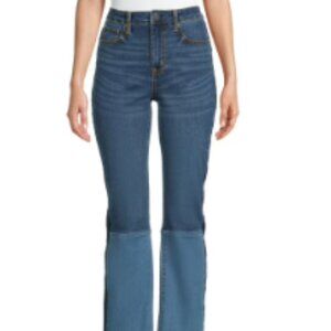 Time and Tru Women's High Rise Medium Wash Three Tone Bootcut Jeans, size 4